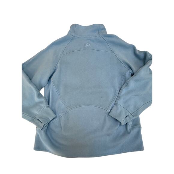 Lululemon Scuba Oversized Funnel-Neck Half Zip *Long Aero Blue Size M/L - Picture 9 of 9